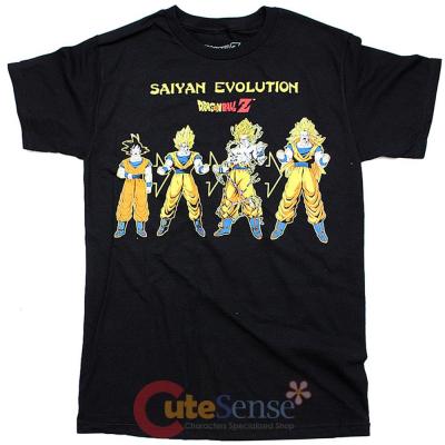 Dragon Ball Z Saiyan Evolution Mens T Shirts Animation T - Size S