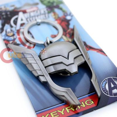 Marvel Avengers Thor Helmet Pewter 3D Metal Key Chain