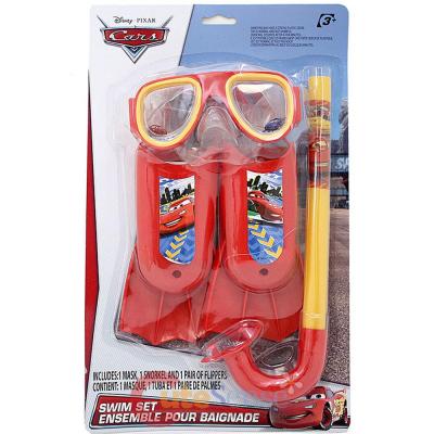 Disney Cars Mcqueen with Francesco Kids Swim Set - Mask, Snorkel, Flipper 3pc Set