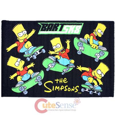 Simpson Family Bart Carpet Accent Mat Area Rug  39"x58" - Skateboarding