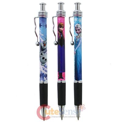 Disney Frozen Jazz Ball Point Pen 3pc Set Retractable -Elsa Anna Olaf