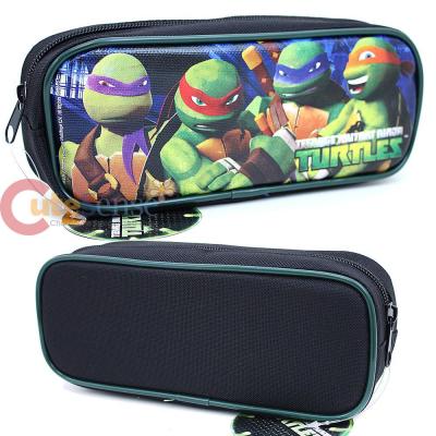 TMNT Teenage Mutant Ninja Turtles Zippered  Pencil Case Pouch Bag - Black