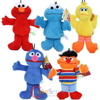 Sesame Street Bedtime Plush Doll Set -5pc Elmo Cookie Monster Big Bird Grover Ernie