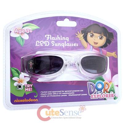 Dora The Explorer Dora and Boots Kids Sunglasses with Flashing LED Lights