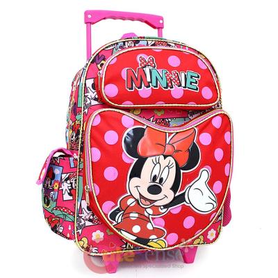 Disney Minnie Mouse School Roller Backpack 16" Large Rolling Bag-Comic Book All Over