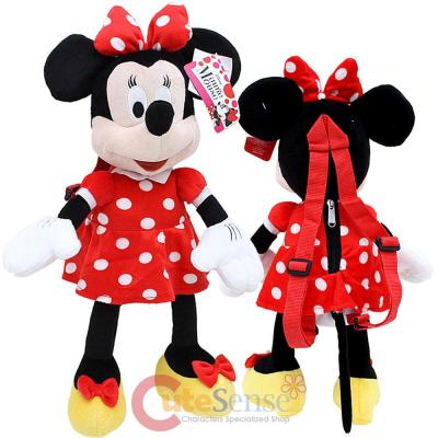 Disney Minnie Mouse Red Plush Doll Backpack Costume Bag -22in Red Bow