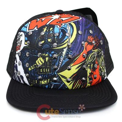 Star Wars Sublimated  Print Trucker Mesh Snap Back Hat with Metal Stud