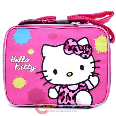 Sanrio Hello Kitty School  Lunch Bag , Snack Box : Leopard Pink Bow