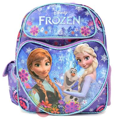 Disney Frozen Elsa Anna 12" School Backpack All Over Prints Blue Snowflakes Love  with Olaf