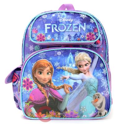 Disney Frozen Elsa Anna 12" School Backpack All Over Prints Blue Snowflakes with Olaf