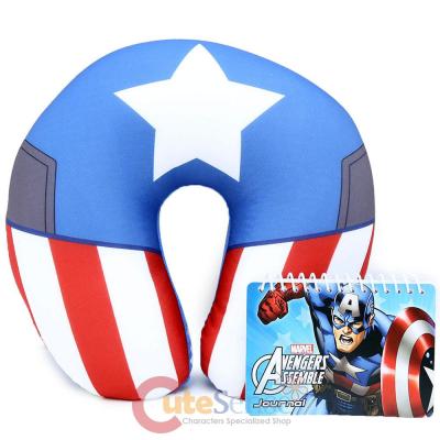 Marvel Avengers Captain America Neck Rest Pillow Travel Cushion with Mini Note