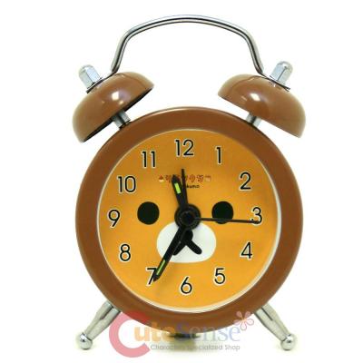 San X Rilakkuma Face Stainless Mini Table Alarm Clock