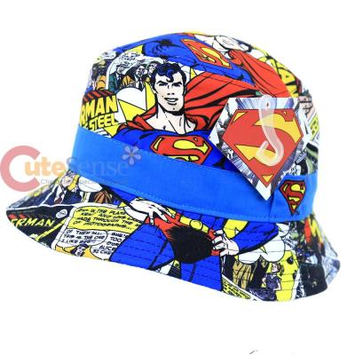 DC Comic Super Man Comic Prints All Over Kids Bucket Hat