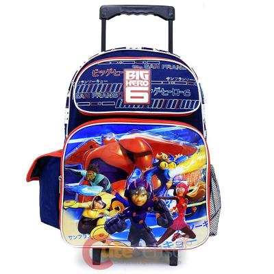 Disney Big Hero 6  Large School Roller Backpack 16" Trolley Rolling Bag - city