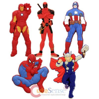 Marvel Comic Heroes Soft Touch PVC Magnet - 5pc Set