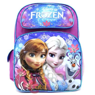 Disney Frozen Elsa Anna  16"  School Backpack Large Bag -Floral Flakes