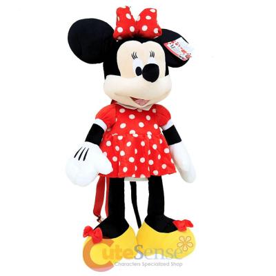 Disney Minnie Mouse Plush Doll Backpack Costume Bag - Red Bow Giant Size