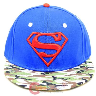 DC Comic Superman Camo Royal Sanpback Hat Trucker Flat Bill Cap