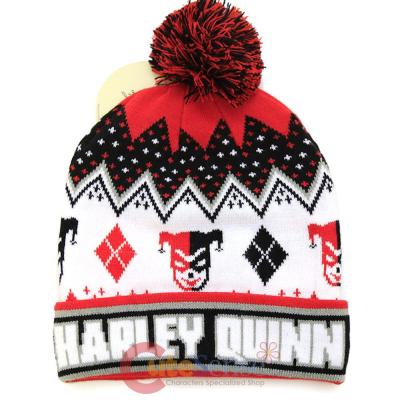 DC Comic Harley Quinn Intarsia Cuff Pom Beanie (Teen-Adult)