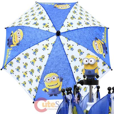 Despicable Me Kids Umbrella with 3D Minion Figure - Blue