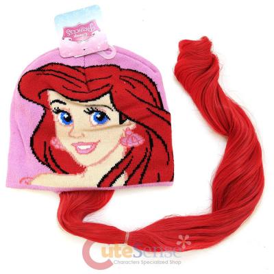 My Little Mermiad Ariel  Face Beanie Hat with Hair Wig