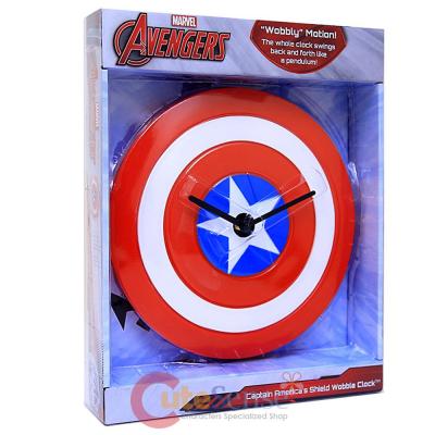 Marvel Captain America's Shield Wobble Clock Watch Wall Clock