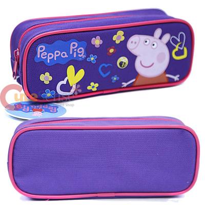 Nick Jr Peppa Pig Zippered  Pencil Case Pouch Bag - Purple