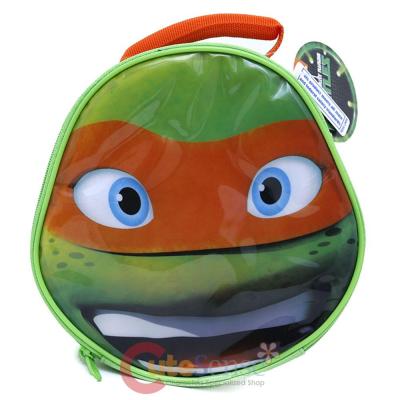 TMNT Michelangelo School Lunch Box Mike Face  Die Cut  Insulated  Snack Bag