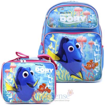 Finding Dory Large School Backpack Lunch Bag Set - Pink Coral