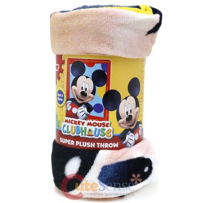 Disney Mickey Mouse Plush Microfiber Throw Blanket Twin -Frame Dots