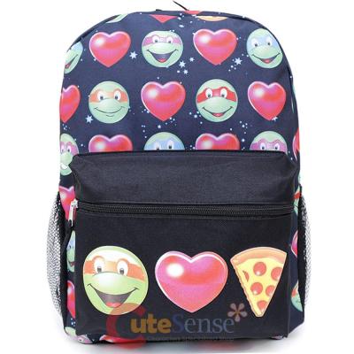 TMNT Ninja Turtles Emoji 16" Large School Backpack  Book Bag