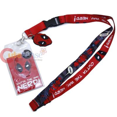 Marvel Deadpool Lanyard ID Pocket with Face Charm - Outta The Way Nerd