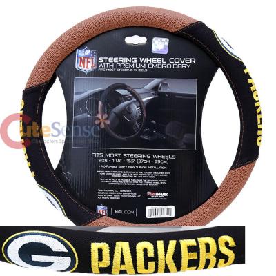 NFL Green Bay Packers Steering Wheel Cover Football Grip