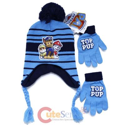 Paw Patrol Laplander Knitted Beanie Hat Gloves Set