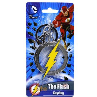 DC Comics The flash Key Chain Pewter 3D Logo Metal