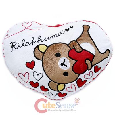 San X Rilakkuma Heart Rose Pillow Cushion