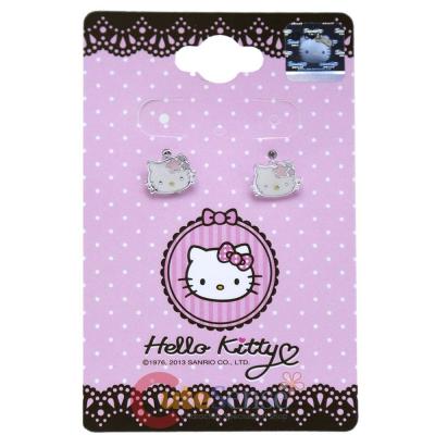 Sanrio Hello Kitty Face Enamel Stud Earrings