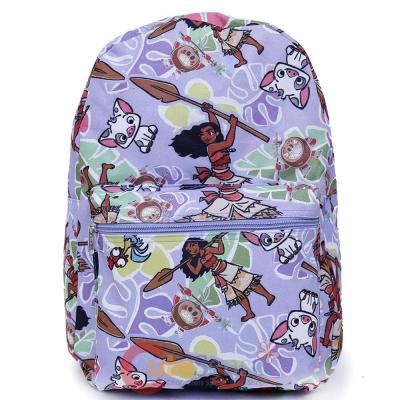 Disney Moana Large School Backpack All Over Prints Bag Purple