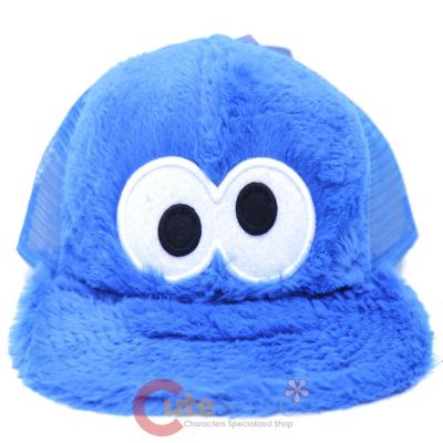 Sesame Street Cookie Monster Snapback Plush Face Meshback