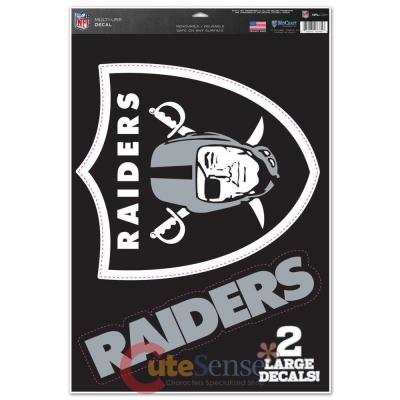 NFL Oakland Raiders Window Clings Decal Sheet 11x17 :Big Logo