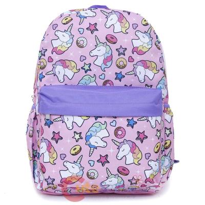 Unicorn AOP Large School Backpack Pink