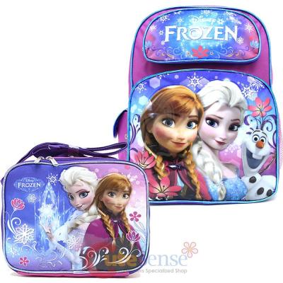 Disney Frozen 16" Large School Backpack Lunch Bag 2pc Set - Floral Flakes