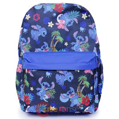 Lilo and Stitch AOP Large School Backpack Black Ukulele