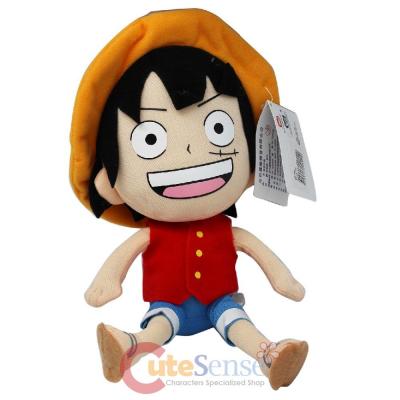 One Piece Luffy Plush Doll seated Large 12"