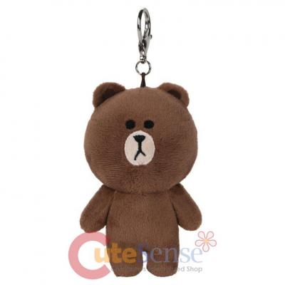 Line Friends Plush Doll Key Chain Brown