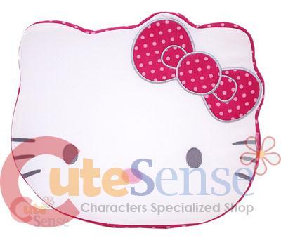 Sanrio Hello Kitty Face Chair Cushion with Pink Bow