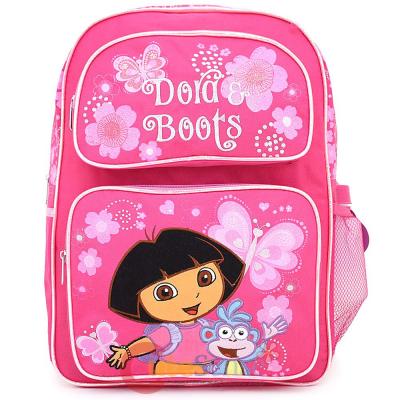 Dora The Explorer with Boots  Large School Backpack -Pink Butterfly