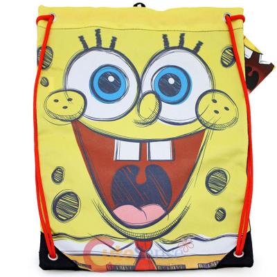 Sponbebob Big Face Cinch Bag Draw String Backpack Sling Shoulder Bag