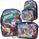 TMNT Teenage Mutant Ninja Turtles Large  Backpack with Detachable Pouch Bag Combo