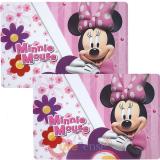 Disney Minnie Mouse Flowers Dining Placemat Set -2pc Set